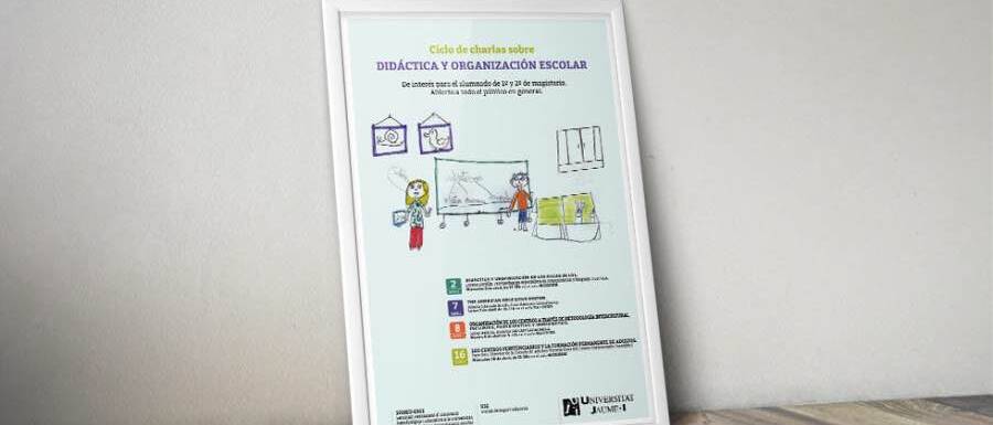 Cartel conferencias en la Universidad Jaume I