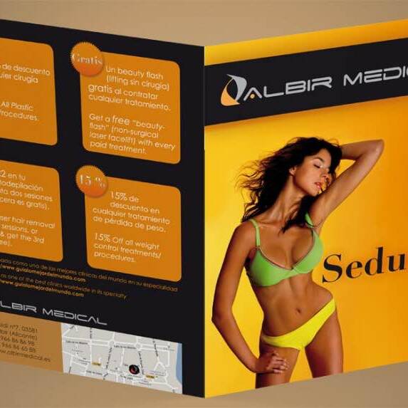 Folleto díptico para Albir medical