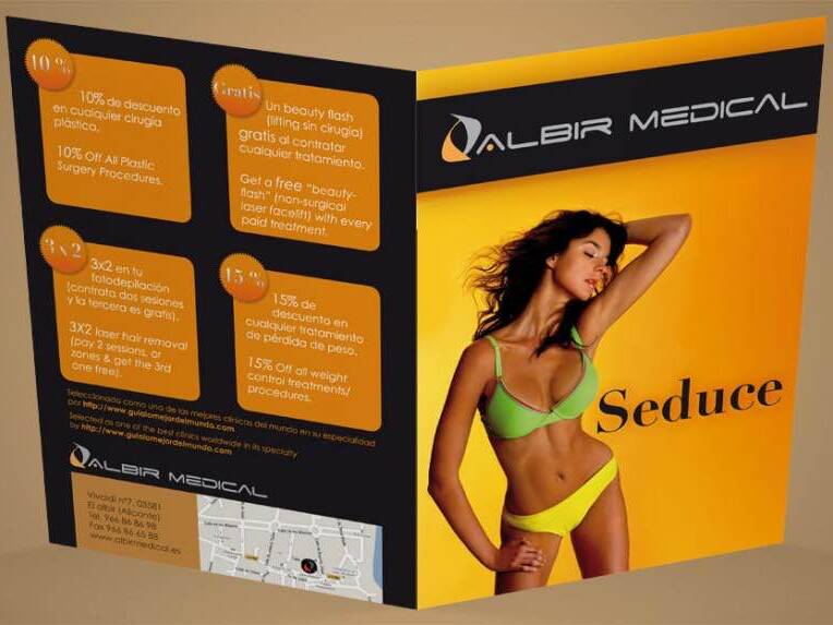Folleto díptico para Albir medical