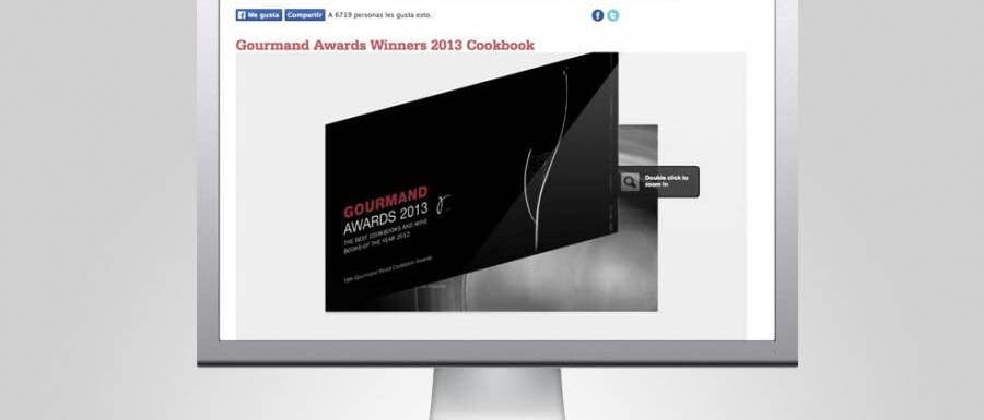 Libro interactivo para Gourmand Awards