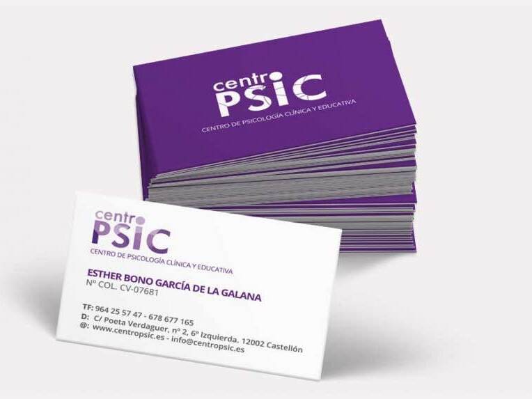 Tarjetas de visita para CentroPsic