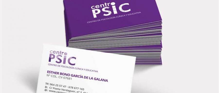 Tarjetas de visita para CentroPsic