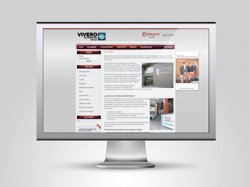 Website del Vivero de empresa en Vila-real